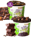 Gluten-Free Salted Caramel Brownie Cup - Double Chocolate Chip Brownie Cup  - 6 Pack< Gluten-Free, Dairy-Free, GMO-Free, Vegas