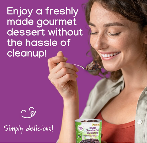 Enjoy a freshly made gourmet dessert without the hassle of cleanup! 