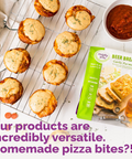 Our products are incredibly versatile. Homemade pizza bites are a favorite!