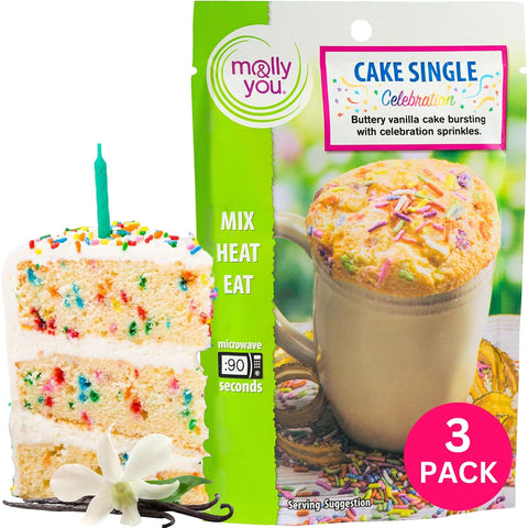 Celebration Microwave Cake Single 3-Pack