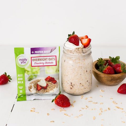 Strawberry Shortcake Overnight Oats