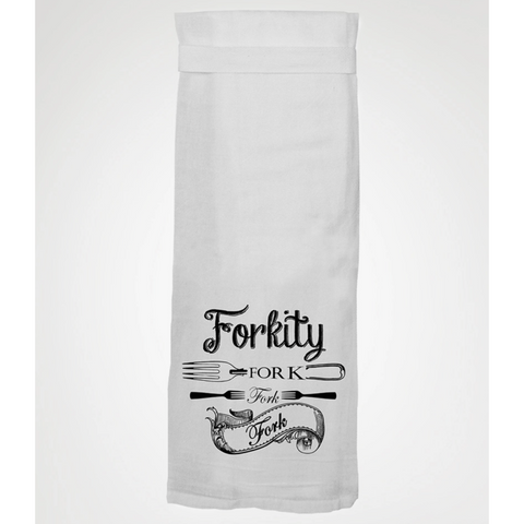 Hang Tight Forkity Fork Fork Kitchen Towel