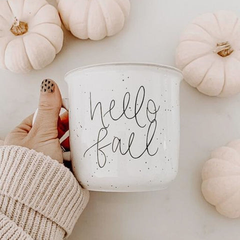 Hello Fall Rustic Campfire Coffee Mug