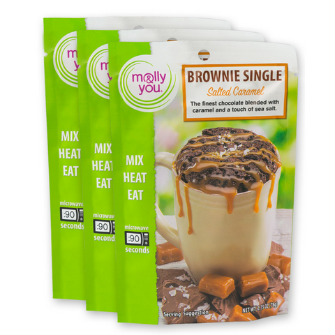 Salted Caramel Brownie Single Mug Cake